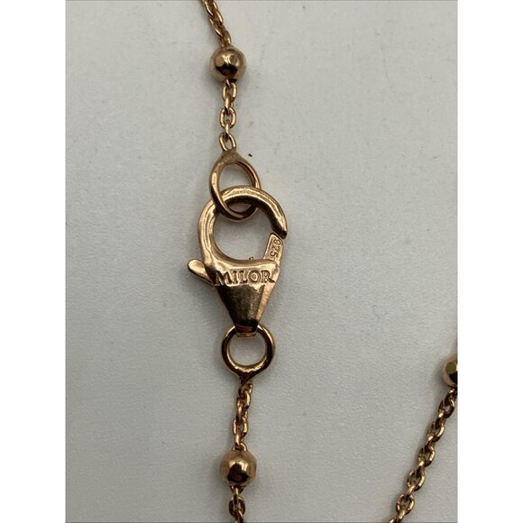 David Markstein Rose Over Sterling Silver Scapular Cross Pendant with 16 Chain - Picture 3 of 4